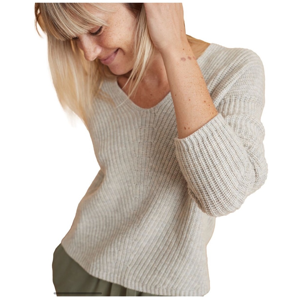 Marine Layer Elisa Pullover Sweater - Oatmeal - Picture 2 of 11